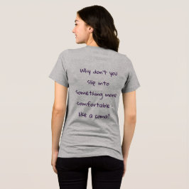 トレーナーの裏側に書かれた皮肉なフレーズ トライブレンドＴシャツ