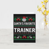 トレーナークリスマス – サンタお気に入りのスのトレーナークリスマス カード (黄色い花)