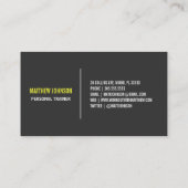 トレーナー|の名刺を黒くして下さい 名刺 (裏面)