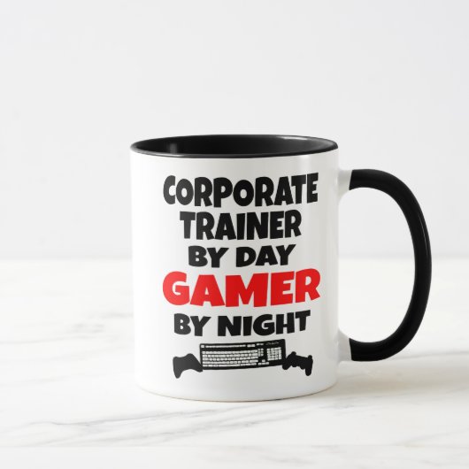 トレーナ企業のーが遊ビデオゲームを愛 マグカップ (右)
