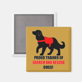 トレーナ誇りを持った：ゴールデン・レトリバーの捜索と救助 マグネット (正面/裏面)