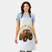 トレーニンおもしろいグトラクタ農業における将来の農家 エプロン (着用した状態)