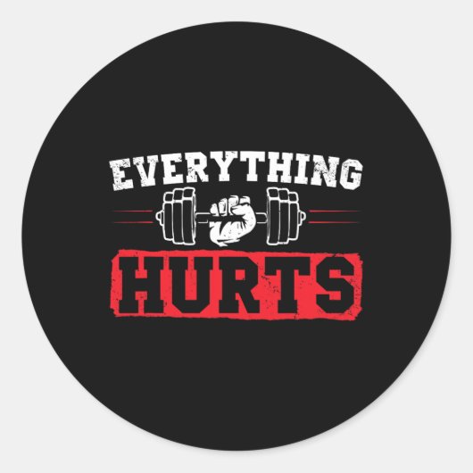 トレーニングおもしろいことわざボディビル愛好家ボディビルド ラウンドシール (正面)