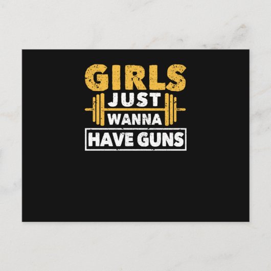 トレーニングおもしろいガールジムアスリートガールズジャストワンワン ポストカード (正面)