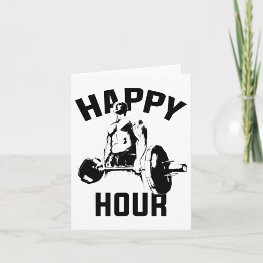 トレーニングおもしろいデッドリフトジやる気を起こさせるムウエイトリーフ カード (正面)