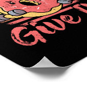 トレーニングおもしろいフィットネスジムバーベル ポスター (角)