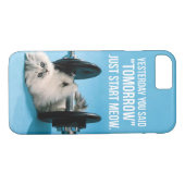 トレーニングおもしろいモチベーション – Cat - Start Meow Case-Mate iPhoneケース (裏面(横))