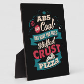 トレーニングおもしろいユーモア、Abs対ピザ、バルキングノベルティ フォトプラーク (側面)