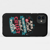 トレーニングおもしろいユーモア、Abs対ピザ、バルキングノベルティ Case-Mate iPhoneケース (裏面(横))