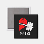 トレーニングおもしろいロマンチックなカップルのマッチングのジムはAの仲間 マグネット (正面/裏面)