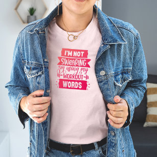 トレーニングおもしろいワードピンクジムTシャツ Tシャツ