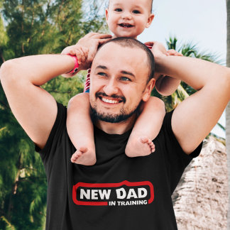 トレーニングで新しいパパおもしろい- Black T-Shirt Tシャツ