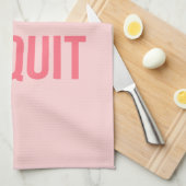 トレーニングのやる気を起こさせるな引用文の余りに合われたショッキングピンク キッチンタオル (四つ折り)