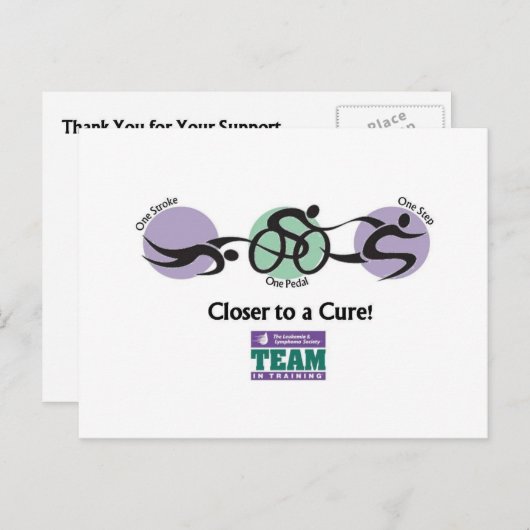 トレーニングのチームありがとうはがき ポストカード (正面/裏面)