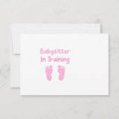 トレーニングのベビーシッター ノートカード (裏面)
