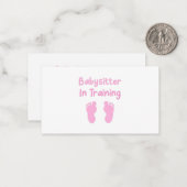 トレーニングのベビーシッター ノートカード (正面/裏面インサイチュ)