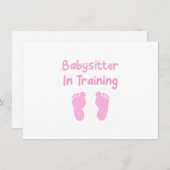 トレーニングのベビーシッター ノートカード (正面/裏面)