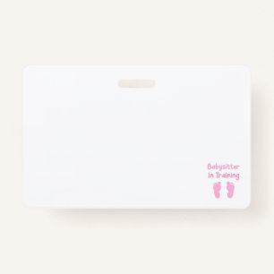 トレーニングのベビーシッター バッジ
