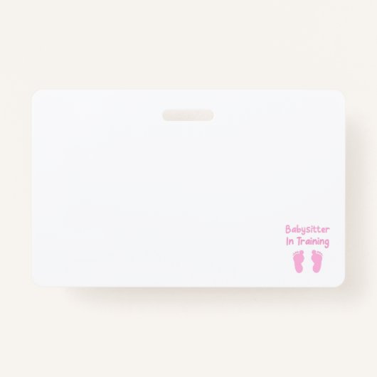 トレーニングのベビーシッター バッジ (正面)