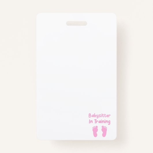 トレーニングのベビーシッター バッジ (正面)