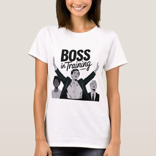 トレーニングのボス – 女性リーダーシップDesを強化 Tシャツ (正面)