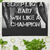 トレーニングのモチベーション – アスリートのようにトレーニング キッチンタオル (折り畳み)