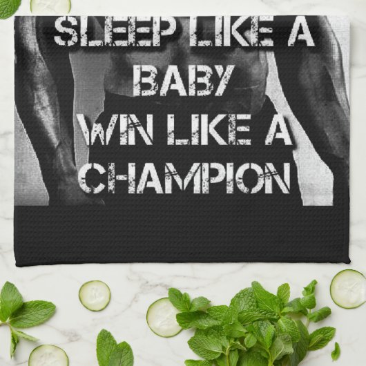 トレーニングのモチベーション – アスリートのようにトレーニング キッチンタオル (折り畳み)