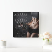 トレーニングのモチベーション – 変更 スクエア壁時計 (ホーム)