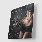 トレーニングのモチベーション – 変更 スクエア壁時計 (傾斜)