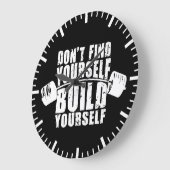 トレーニングのモチベーション – Build Yourself - Barbell ラージ壁時計 (傾斜)