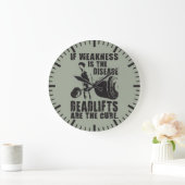トレーニングのモチベーション – Deadlift Is The Cure ラージ壁時計 (ホーム)