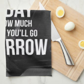 トレーニングの体育館のやる気を起こさせるな単語 キッチンタオル (四つ折り)