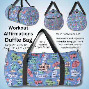 トレーニングのGym on Blueの確認 ダッフルバッグ