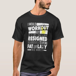 トレーニングは猫とプレゼント Tシャツ