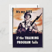 トレーニングもしプログラムが失敗する ポストカード (正面/裏面)