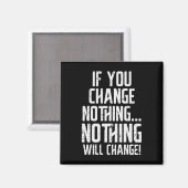 トレーニングもしYou Change Nothing Gym感動的 Wo マグネット (正面/裏面)