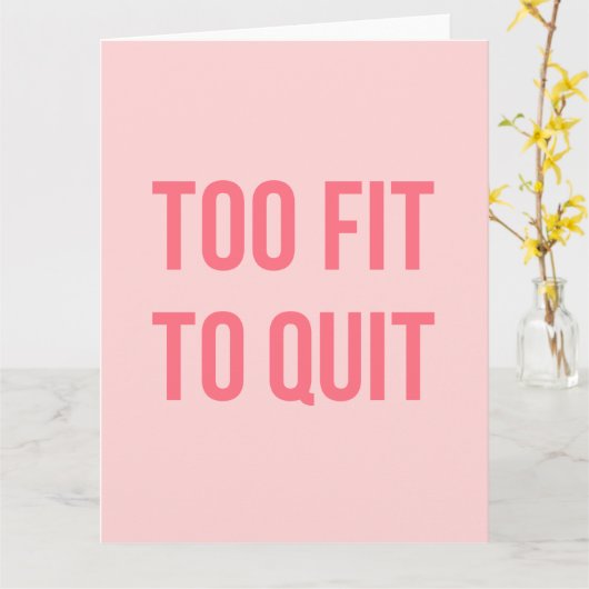 トレーニングやる気を起こさせる引用文フィット熱ピンク カード (黄色い花)