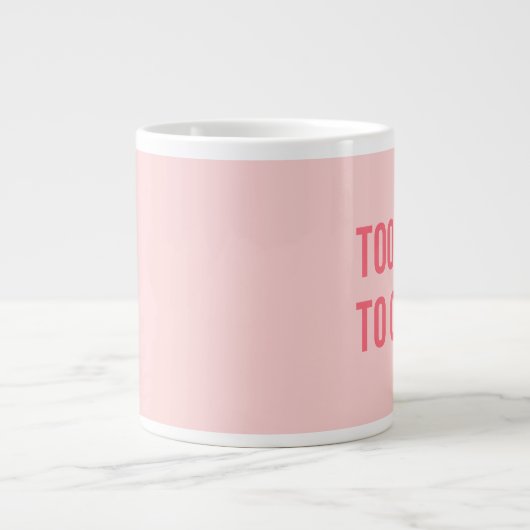 トレーニングやる気を起こさせる引用文フィット熱ピンク ジャンボコーヒーマグカップ (正面)