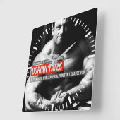 トレーニングやる気を起こさせる スクエア壁時計 (傾斜)