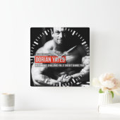 トレーニングやる気を起こさせる スクエア壁時計 (ホーム)