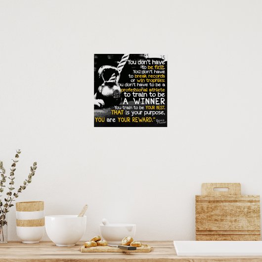 トレーニングやる気を起こさせる ポスター (キッチン)