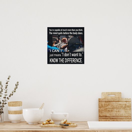 トレーニングやる気を起こさせる ポスター (キッチン)