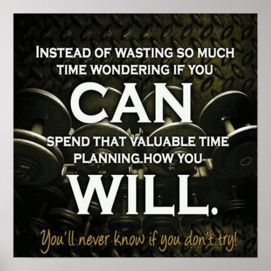 トレーニングやる気を起こさせる ポスター (正面)