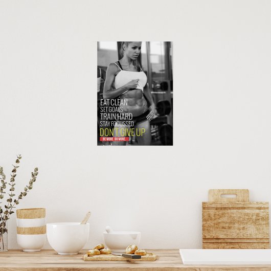 トレーニングやる気を起こさせる ポスター (キッチン)