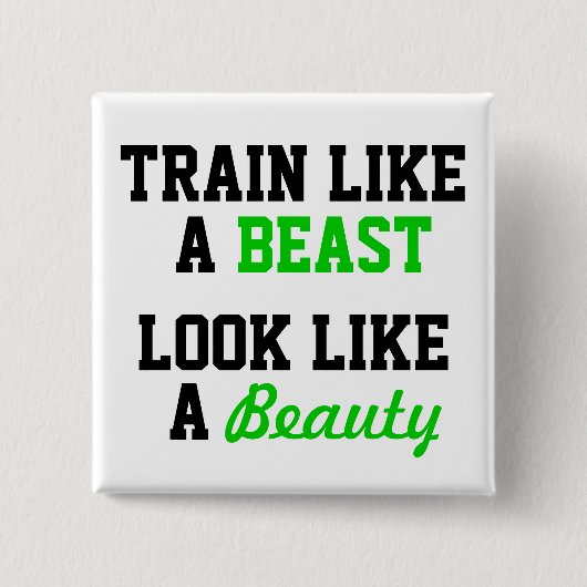 トレーニングやる気を起こさせる 缶バッジ (正面)