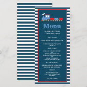 トレーニングをテーマにしたパーティー誕生日メニュー メニュー (正面/裏面)