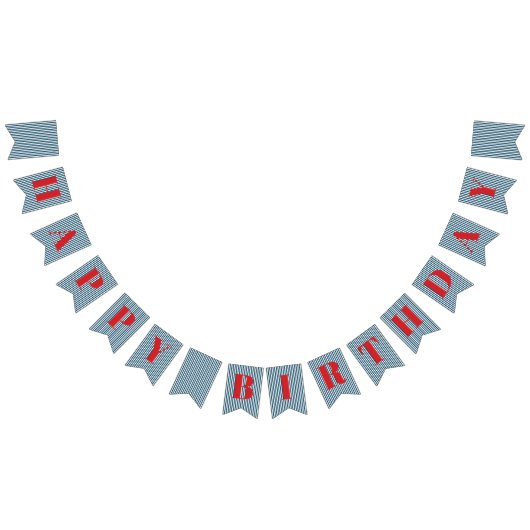 トレーニングをテーマにした誕生日パーティバナー バンティングフラッグ (全)