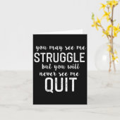 トレーニングインスピレーションやる気を起こさせることわざメンズ カード (黄色い花)