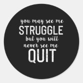 トレーニングインスピレーションやる気を起こさせることわざメンズ ラウンドシール (正面)