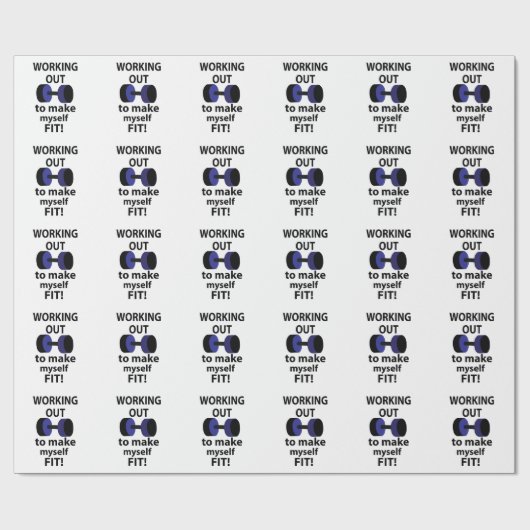 トレーニングウェイトの計算 ラッピングペーパー (フラット)